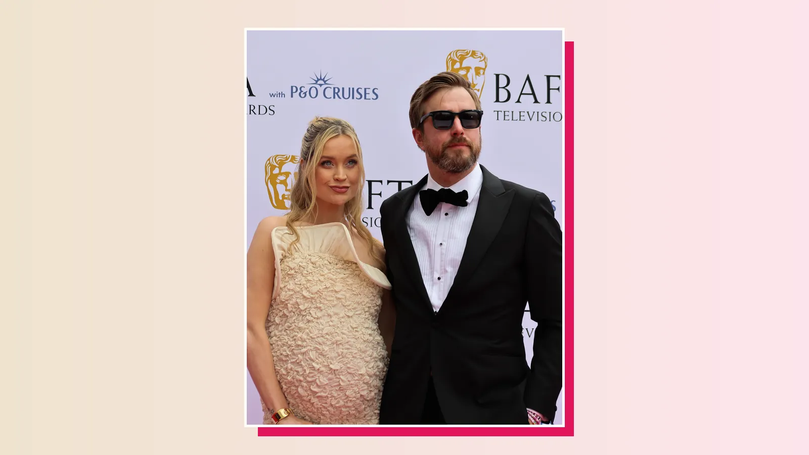 Love Island narrator Iain Stirling with Laura Whitmore at the BAFTA TV Awards